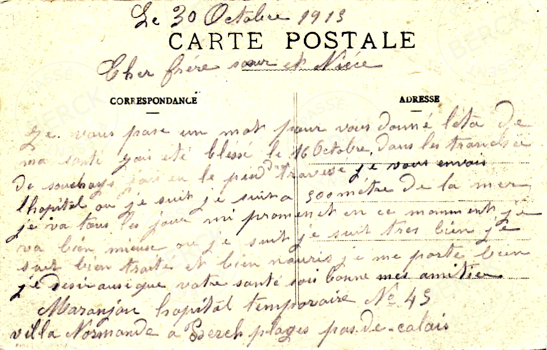 Témoignage 30 Octobre 1915