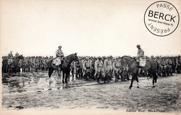 Revue des troupes sur la plage