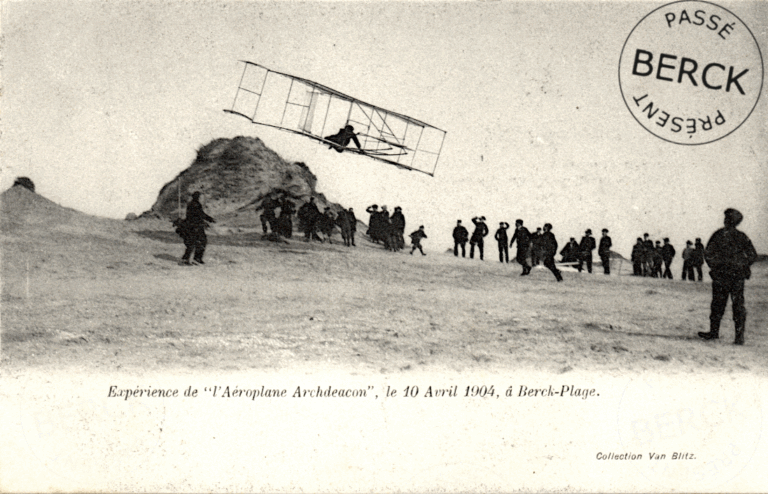 Expériences de "l'Aéroplane Archdeacon", le 10 Avril 1904, à Berck-Plage