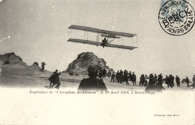 Expérience de « l’Aéroplane Archdeacon », le 10 Avril 1904, à Berck-Plage