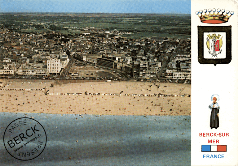 BERCK-SUR-MER (62600 - Pas de Calais) - Vue aérienne sur la plage et l'entonnoir